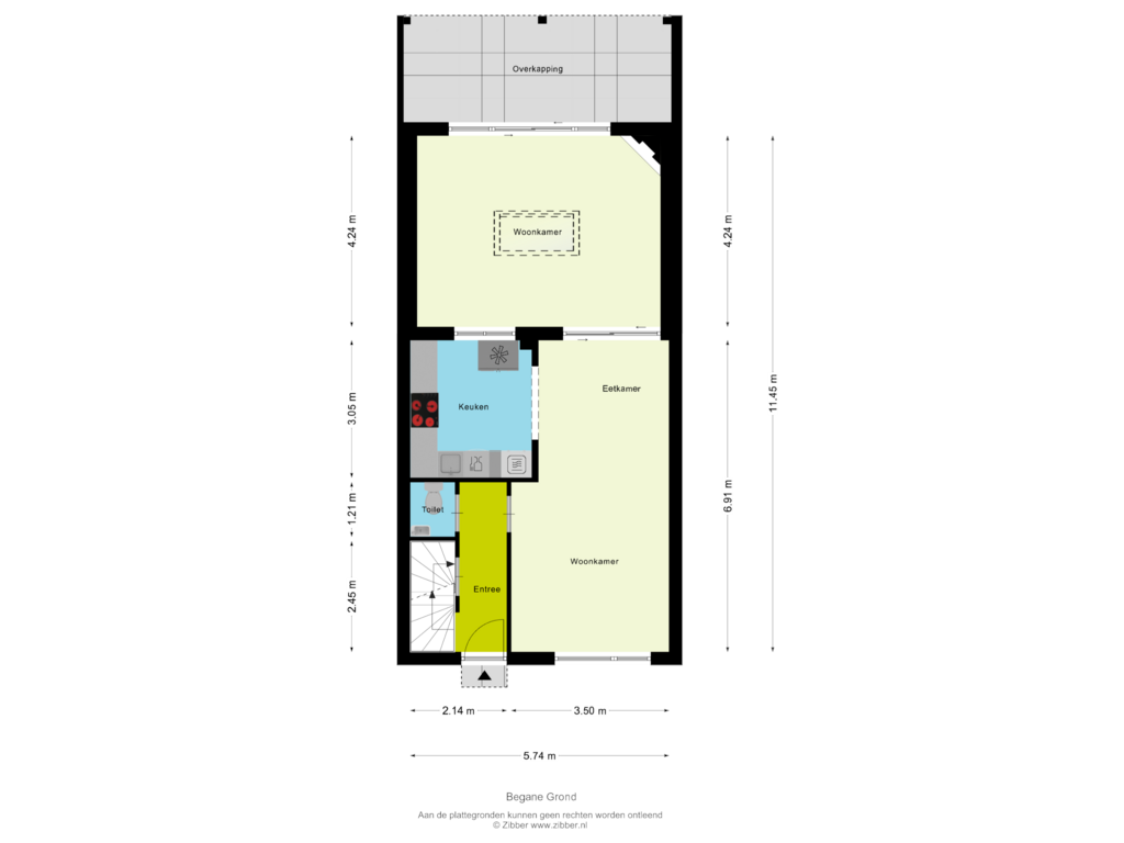 Bekijk plattegrond van Begane Grond van Flamingostraat 41