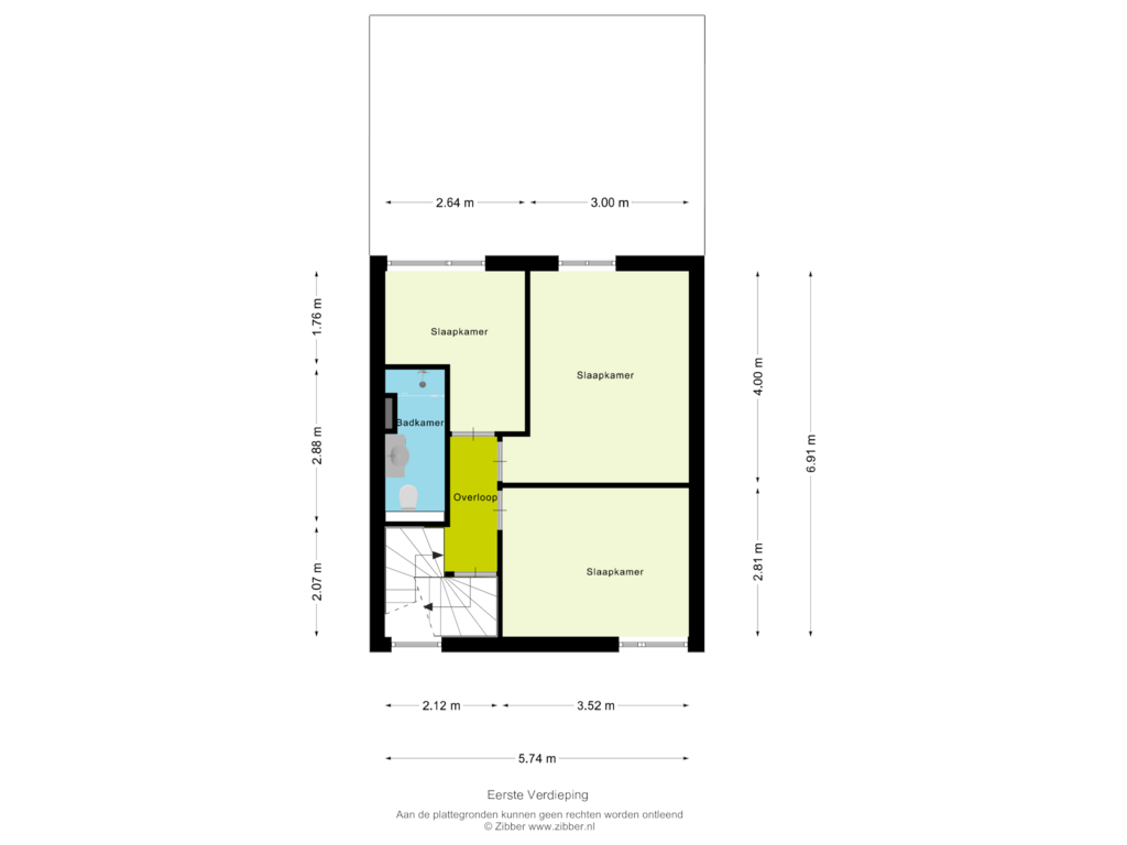 Bekijk plattegrond van Eerste Verdieping van Flamingostraat 41