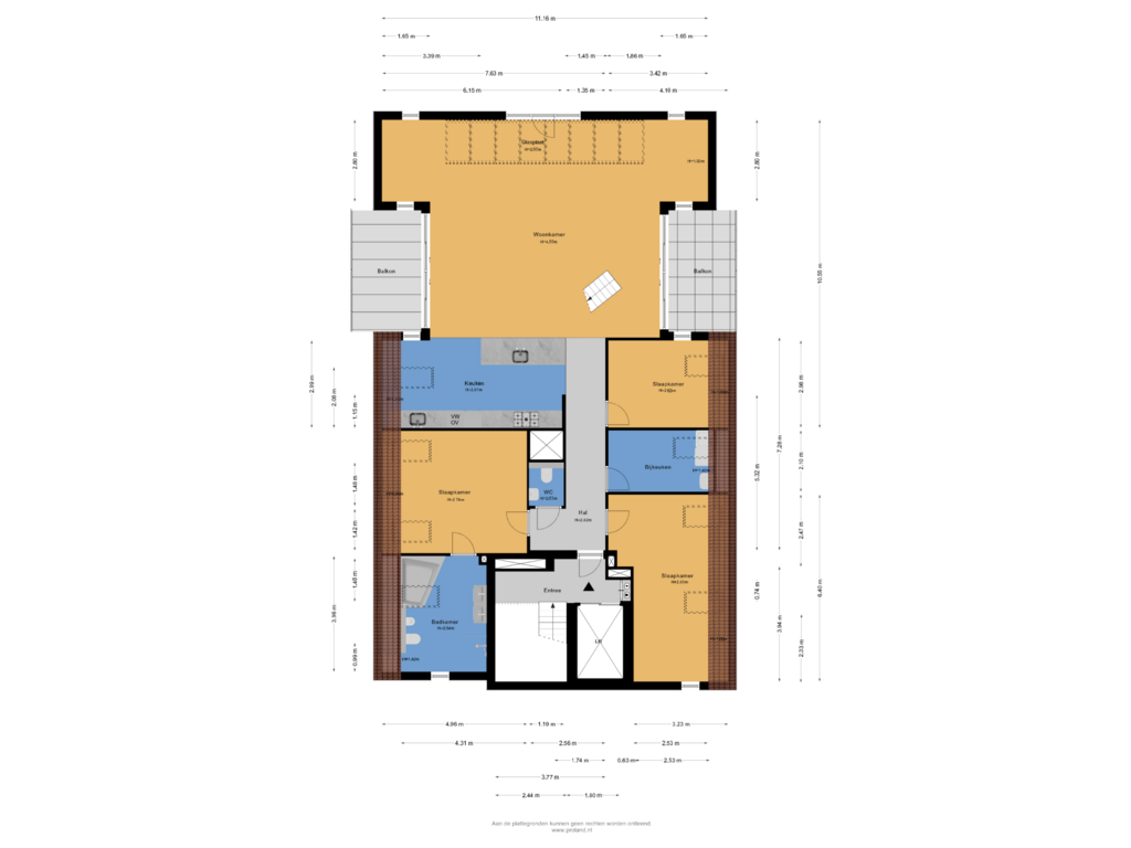 Bekijk plattegrond van 2e Verdieping van Noard 75-K