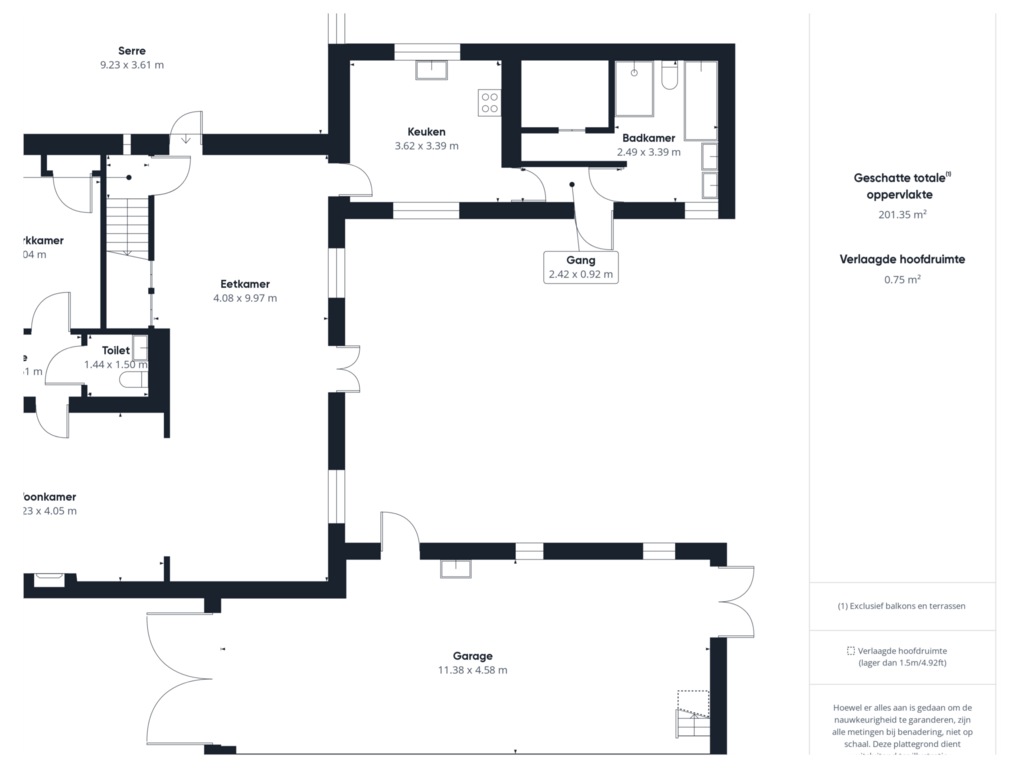 View floorplan of Begane grond of 's-Gravenstraat 156