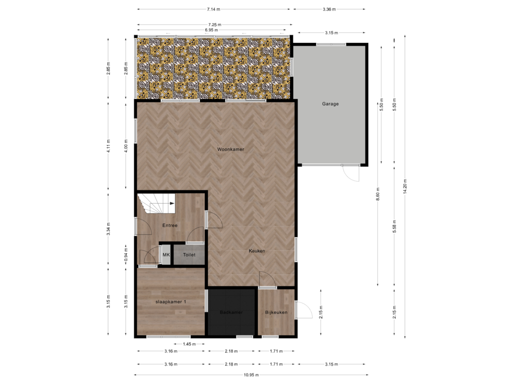 Bekijk plattegrond van First floor van Santhorsthof 36