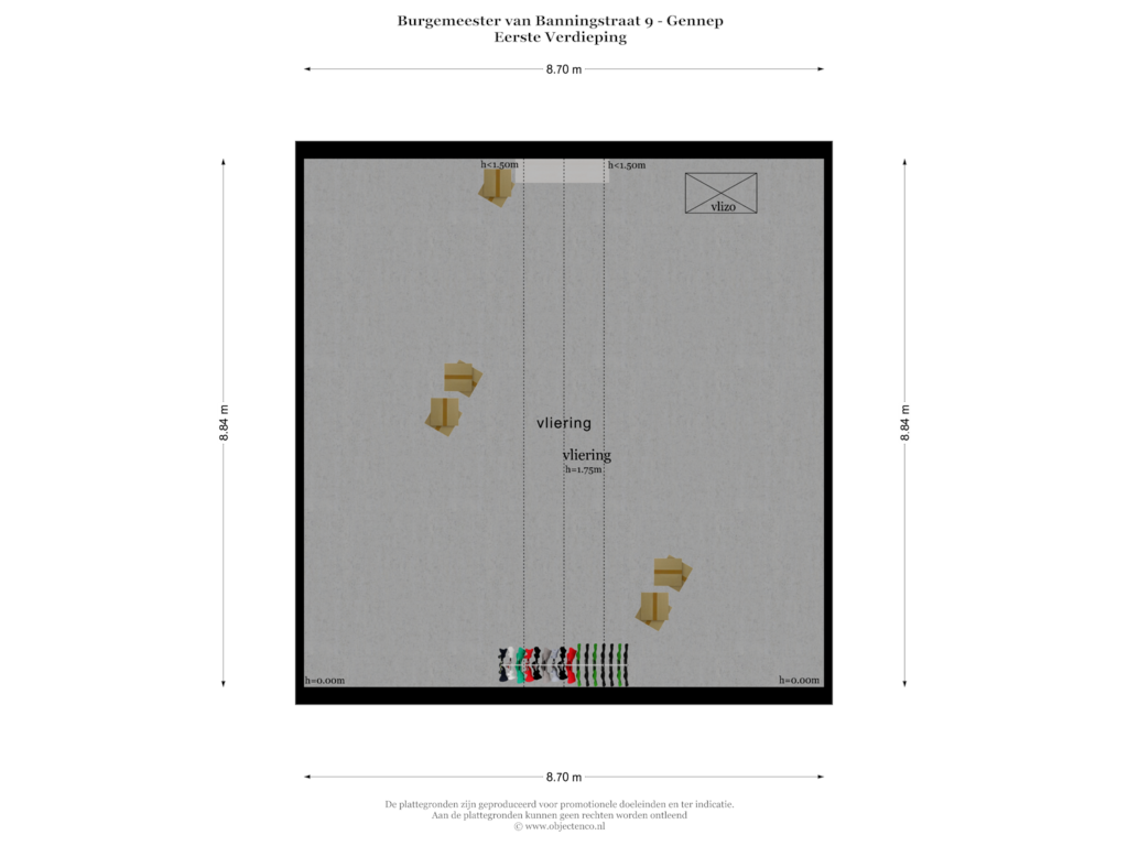 Bekijk plattegrond van EERSTE VERDIEPING van Burg.van Banningstraat 9