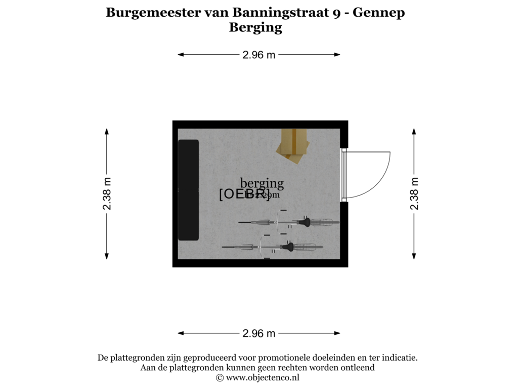 Bekijk plattegrond van BERGING van Burg.van Banningstraat 9