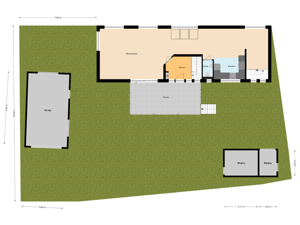 View floorplan of Situatie of Waterlelie 12