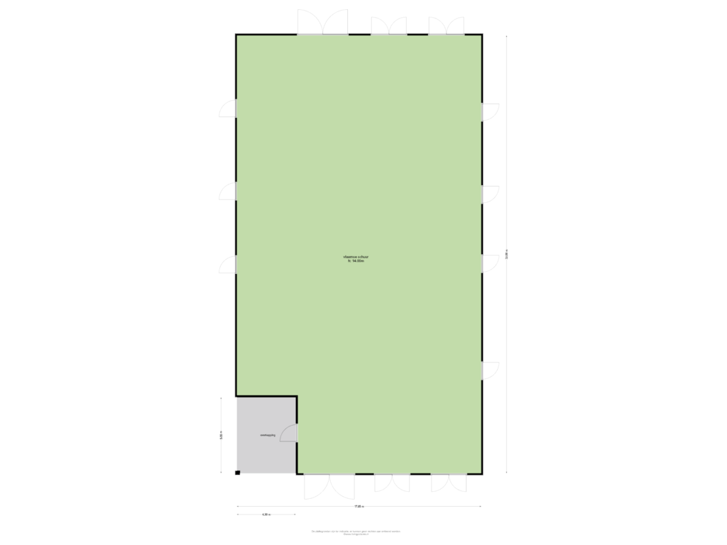 View floorplan of Vlaamse schuur of Hazeldonk 1