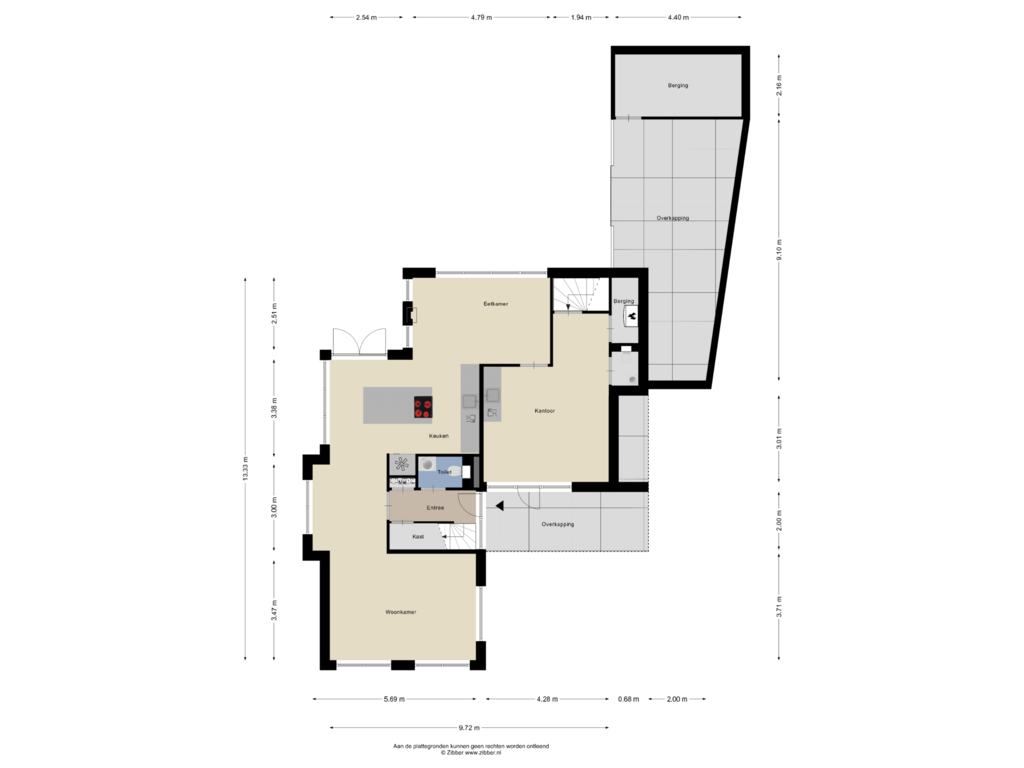 Bekijk plattegrond van Begane Grond van Groene Wetering 1