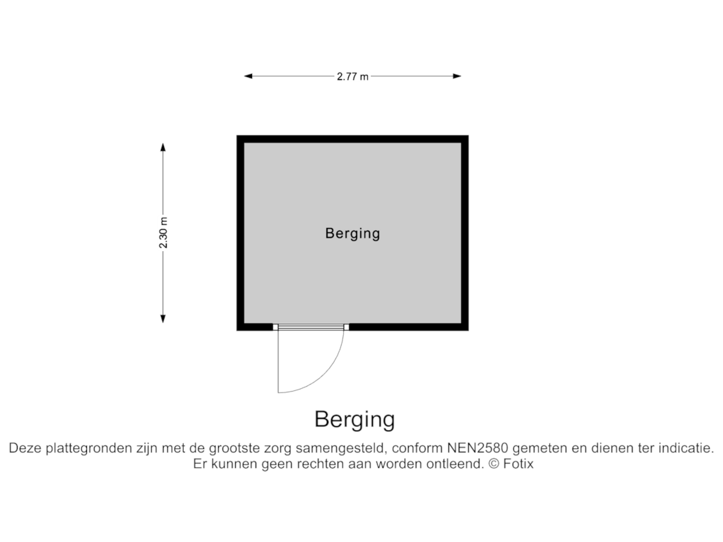 View floorplan of Berging of Koningsweg 14-E2