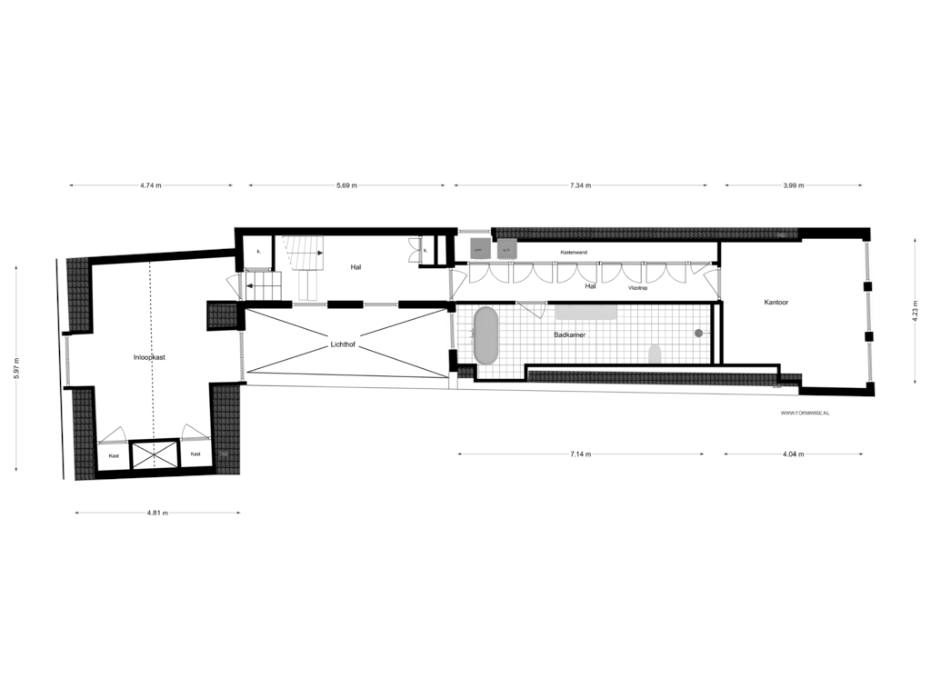 Bekijk plattegrond van 2e VERDIEPING van Brouwersgracht 78