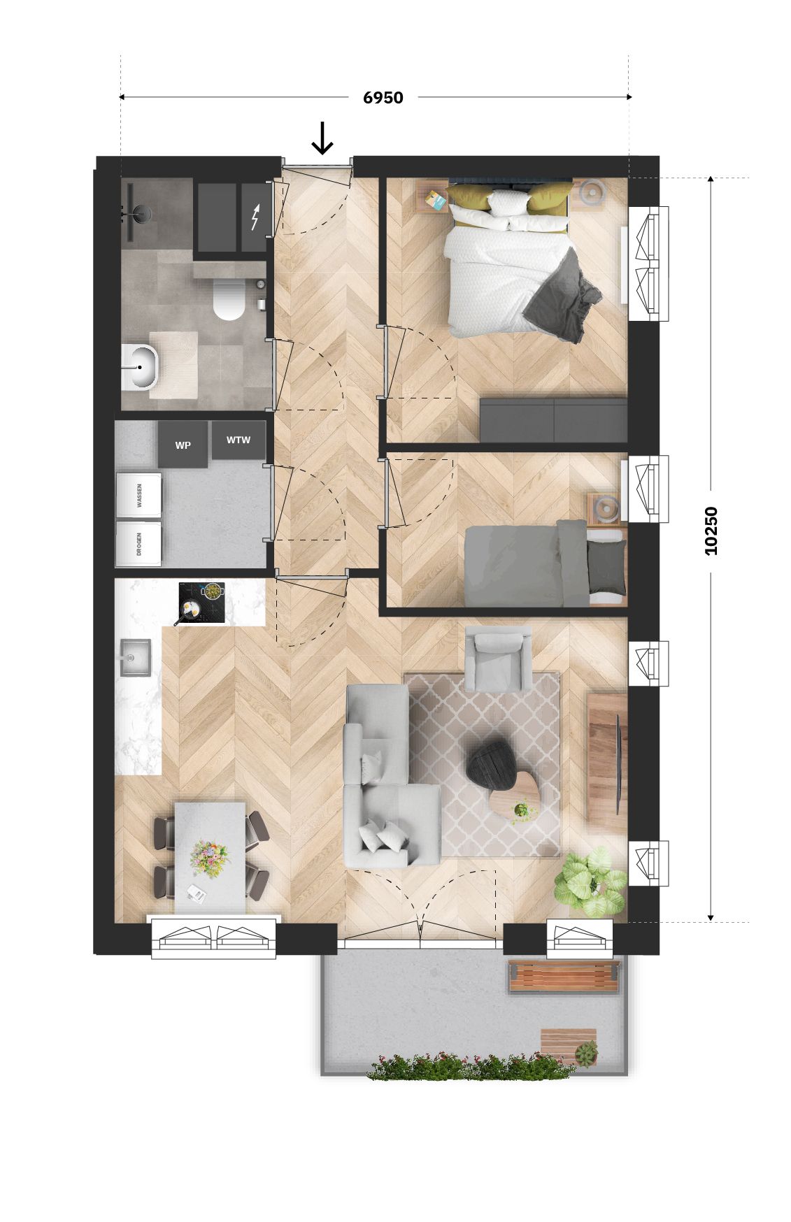 Foto 10 van Linnerpark 21 appartementen Blok 1