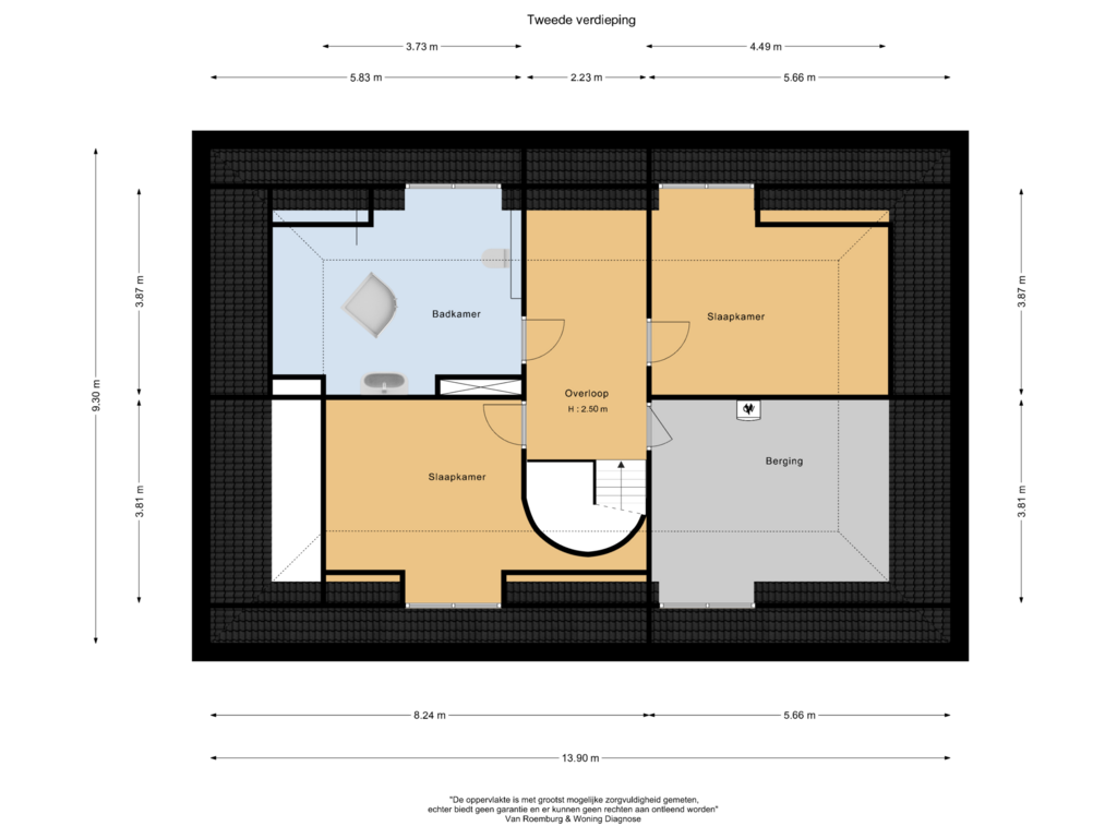 View floorplan of Tweede verdieping of Buitenpad 1