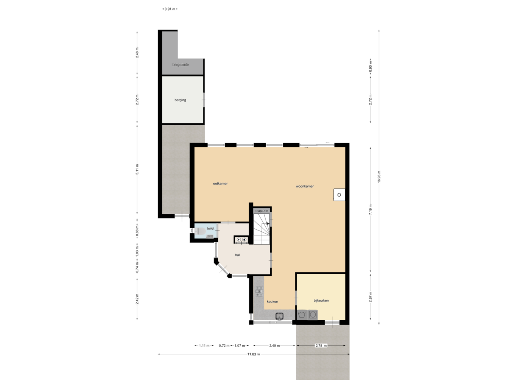 View floorplan of First floor of Groenwal 9