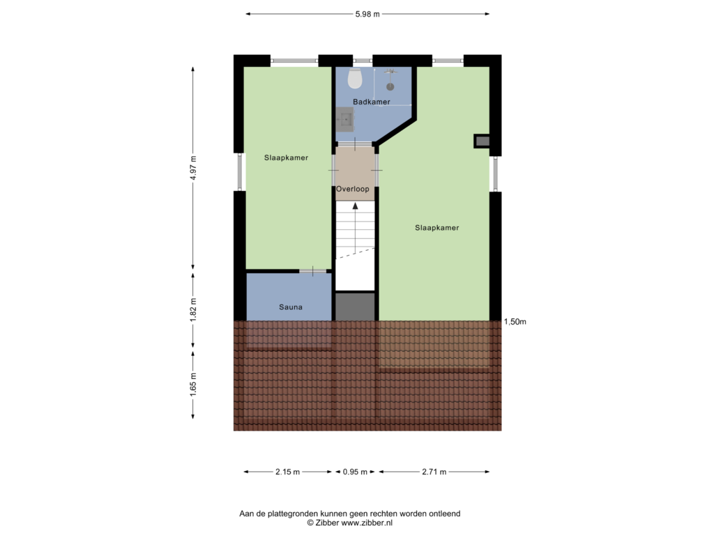 View floorplan of Eerste Verdieping of Daleboutsweg 3-60