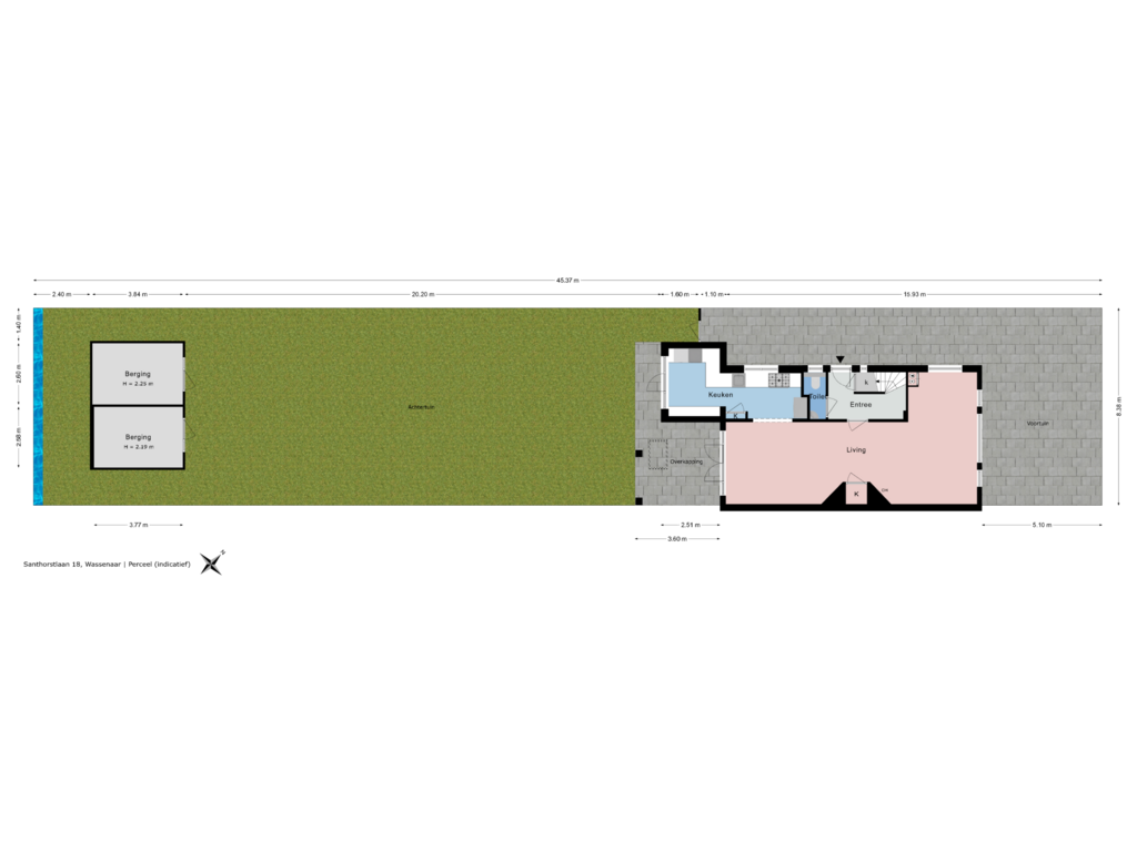 View floorplan of Perceel of Santhorstlaan 18