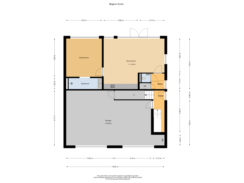 Bekijk plattegrond van Bijgebouw Begane Grond van Vinkelaar 9