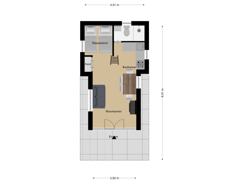 View floorplan of Begane Grond of Hexelseweg 80-509