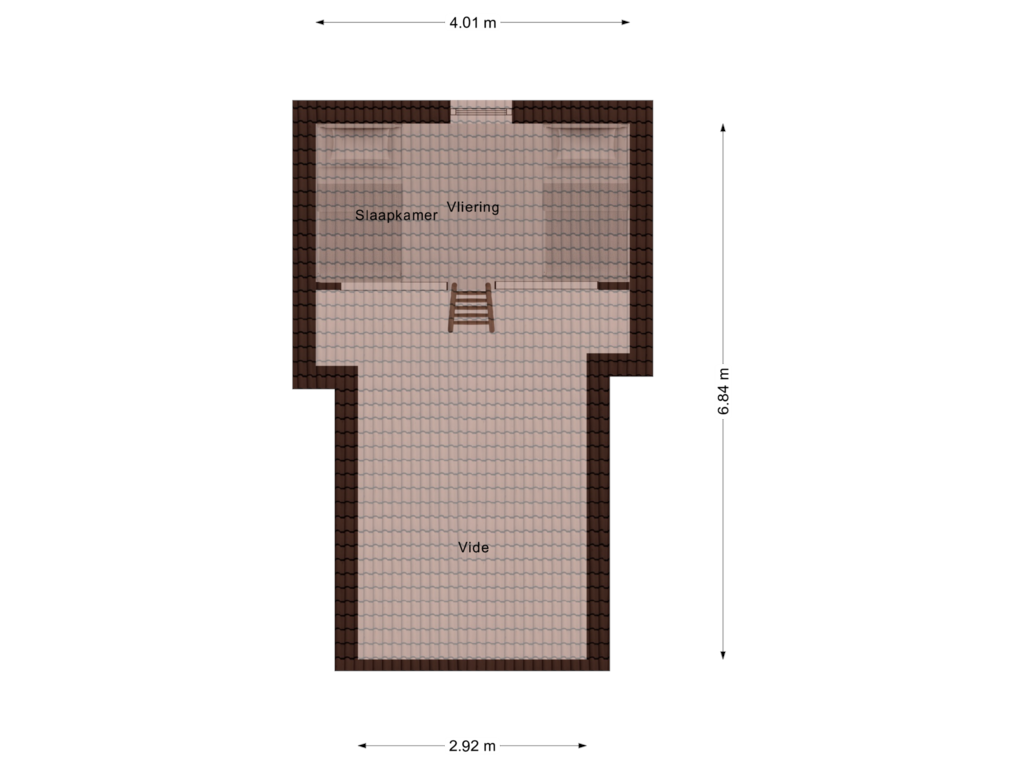 View floorplan of Vliering of Hexelseweg 80-509