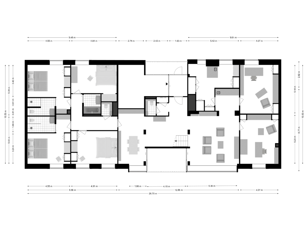 View floorplan of 1e V of Banstraat 27-A