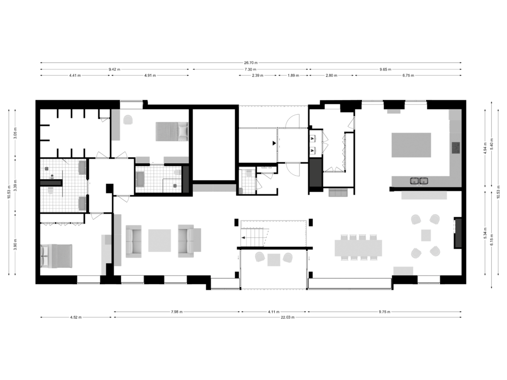 View floorplan of 2e V of Banstraat 27-A