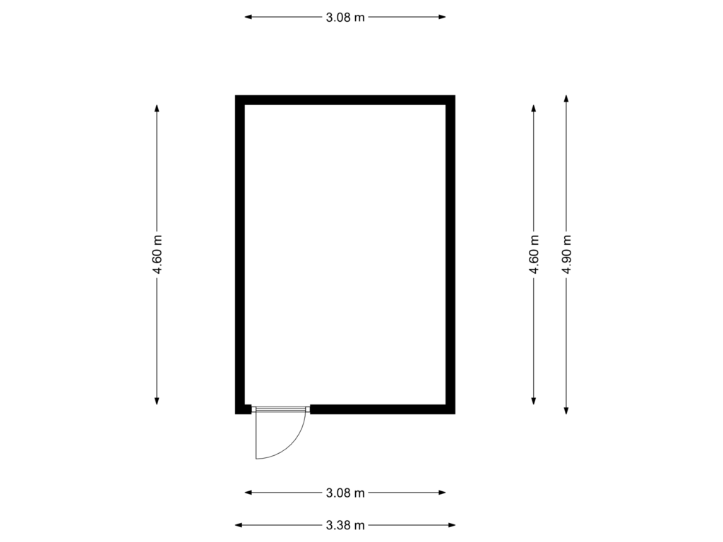 View floorplan of Berging 1 of Banstraat 27-A