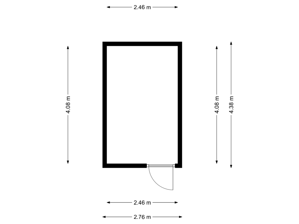 View floorplan of Berging 2 of Banstraat 27-A