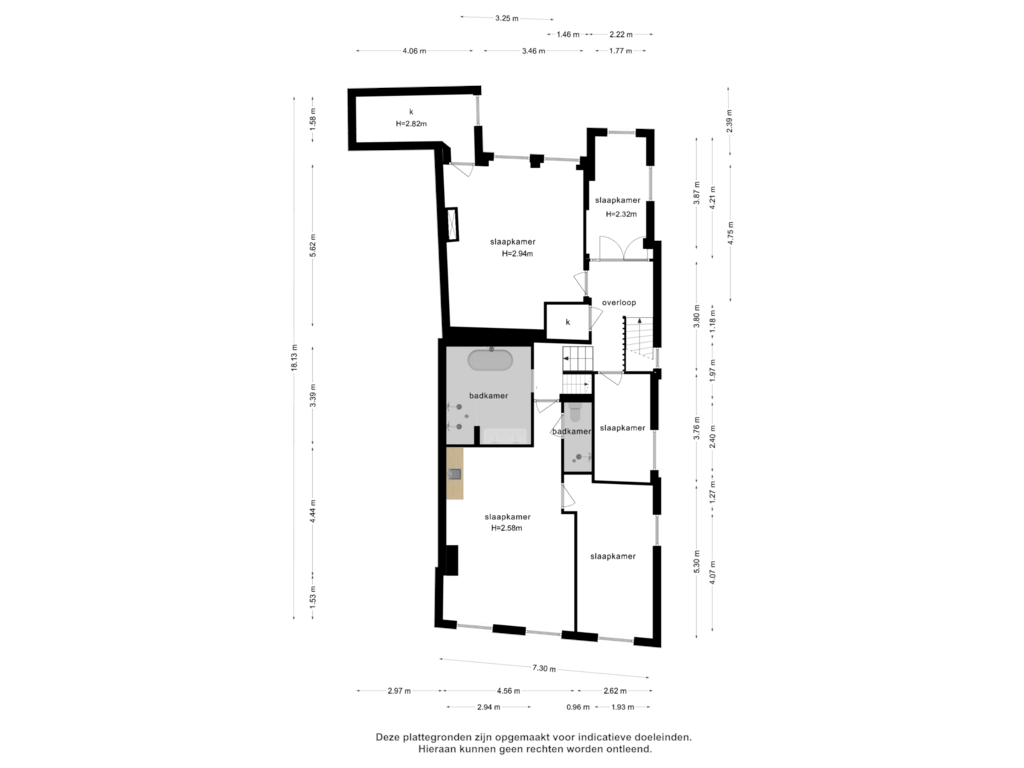 Bekijk plattegrond van 1e verdieping van Voorstraat 92