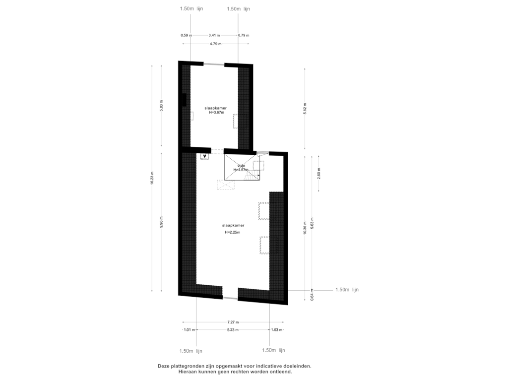 Bekijk plattegrond van 2e verdieping van Voorstraat 92