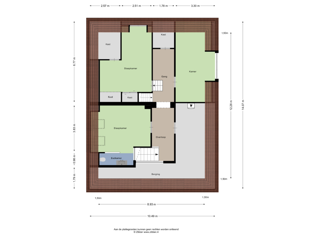 Bekijk plattegrond van Eerste Verdieping van Touwslagersbaan 6