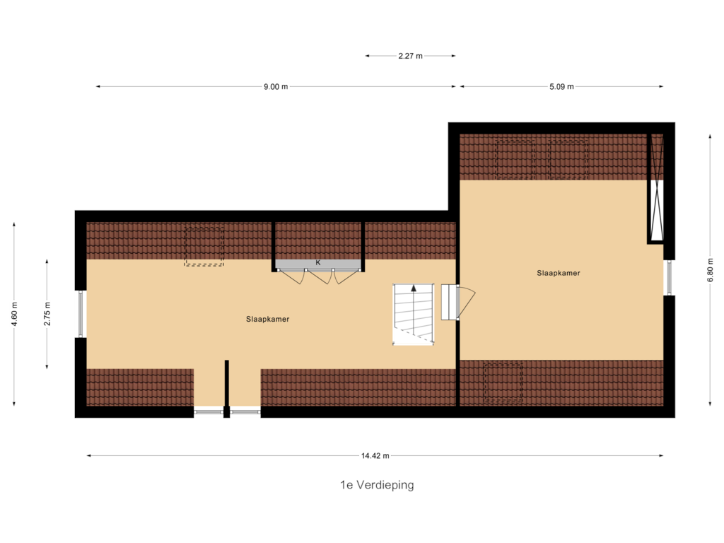 Bekijk plattegrond van 1e Verdieping van Pastoriedijk 280