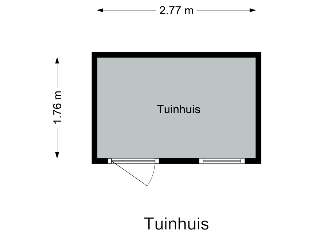 Bekijk plattegrond van Tuinhuisje van Pastoriedijk 280