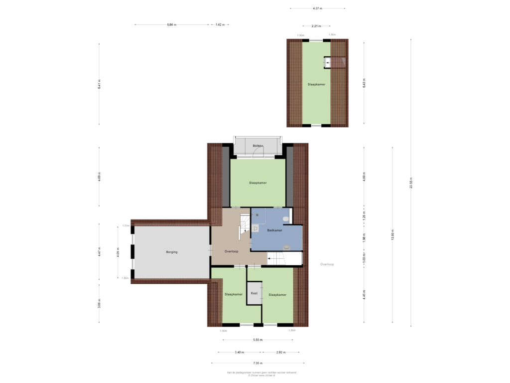 Bekijk plattegrond van Eerste Verdieping van 't eerste Môrn 20