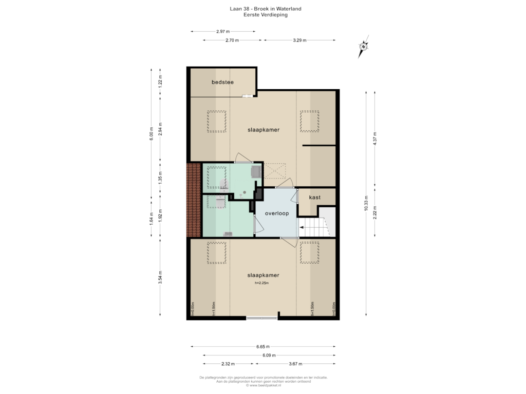 View floorplan of EERSTE VERDIEPING of Laan 38