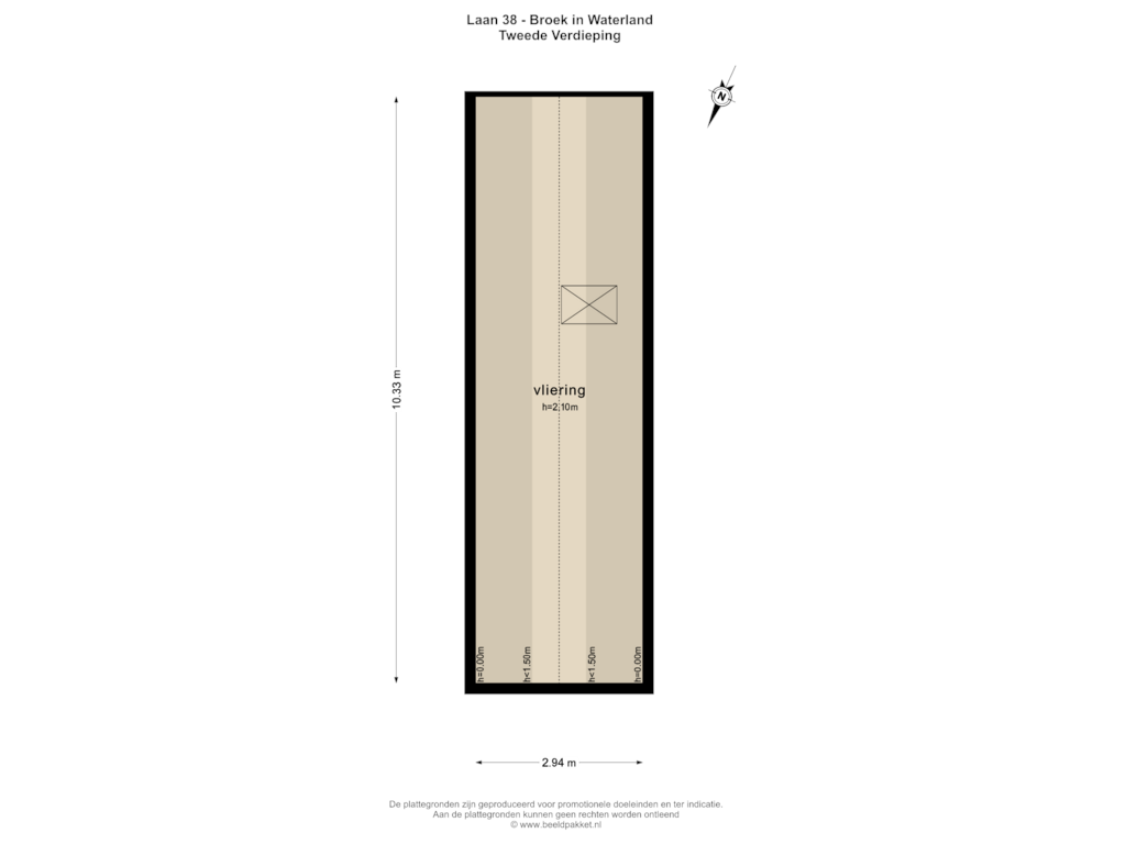 View floorplan of TWEEDE VERDIEPING of Laan 38