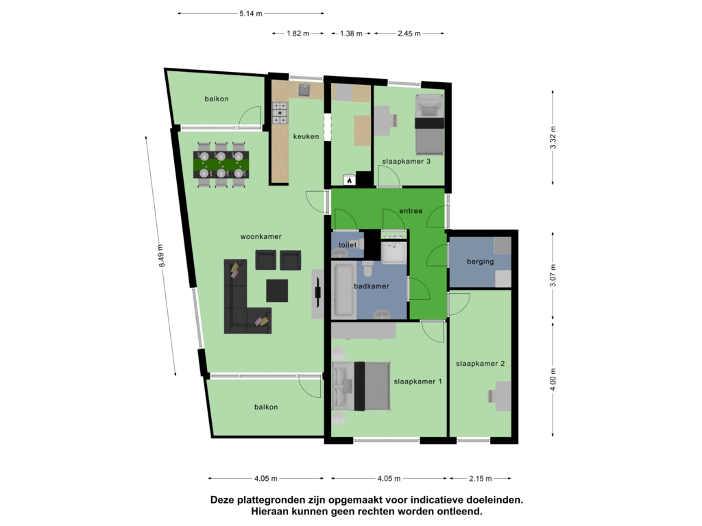 Bekijk plattegrond van Appartement van Oxfordstraat 23