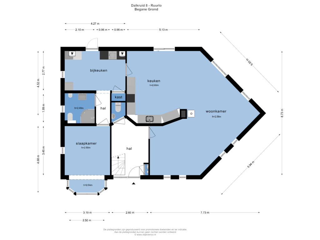 View floorplan of Begane Grond of Dalkruid 8