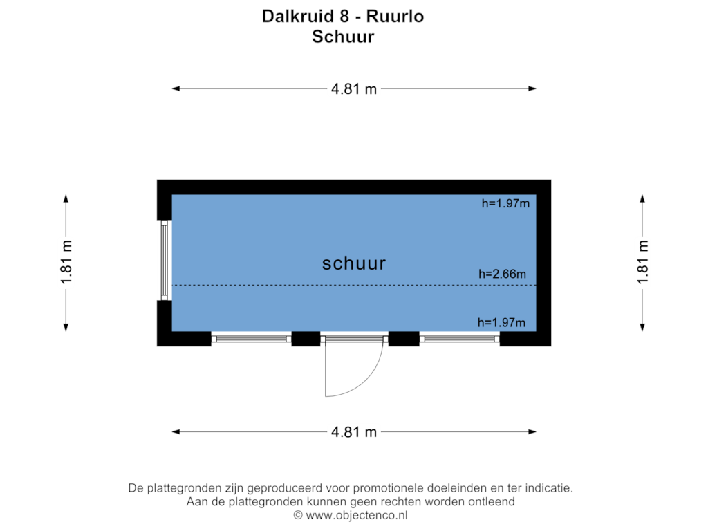 View floorplan of Schuur of Dalkruid 8