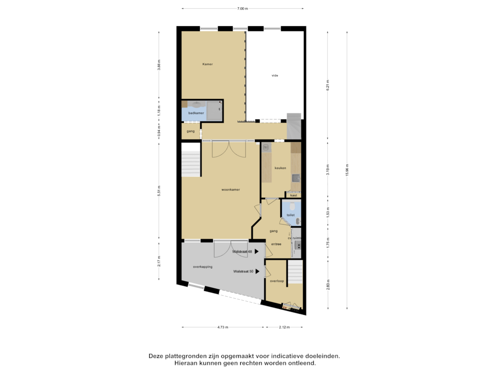 Bekijk plattegrond van Begane Grond van Walstraat 48