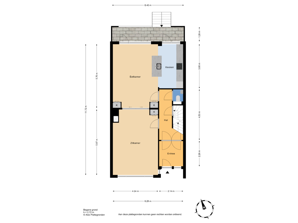 Bekijk plattegrond van Begane grond van Van Zuylen van Nijeveltstraat 114