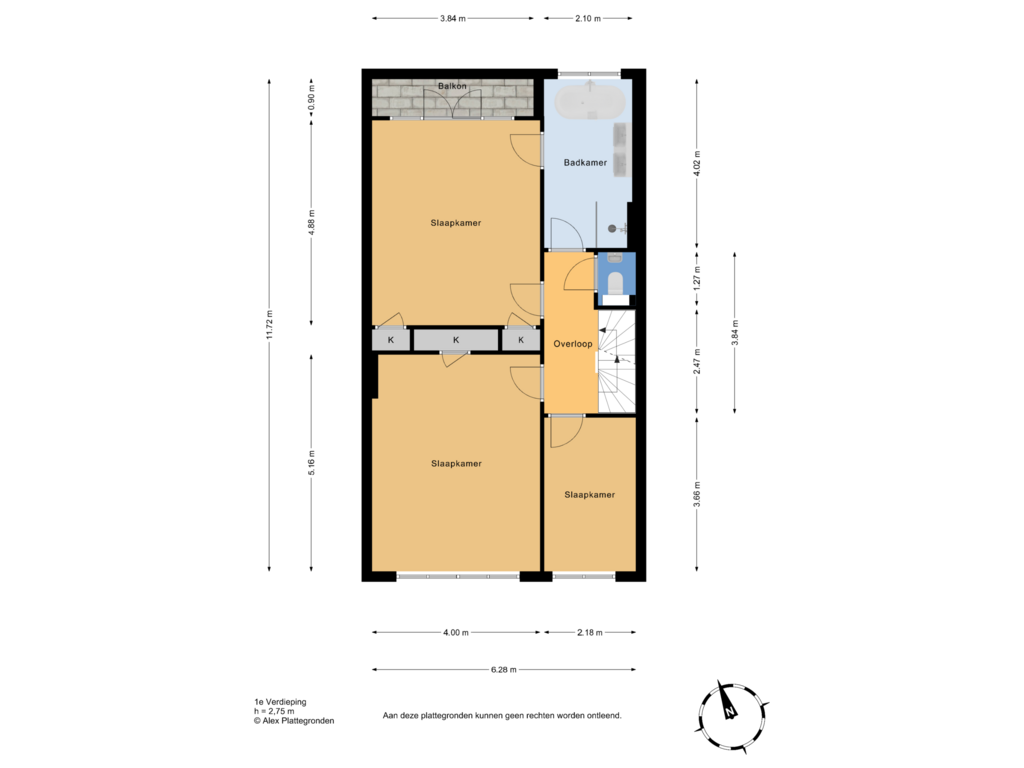 Bekijk plattegrond van 1e Verdieping van Van Zuylen van Nijeveltstraat 114