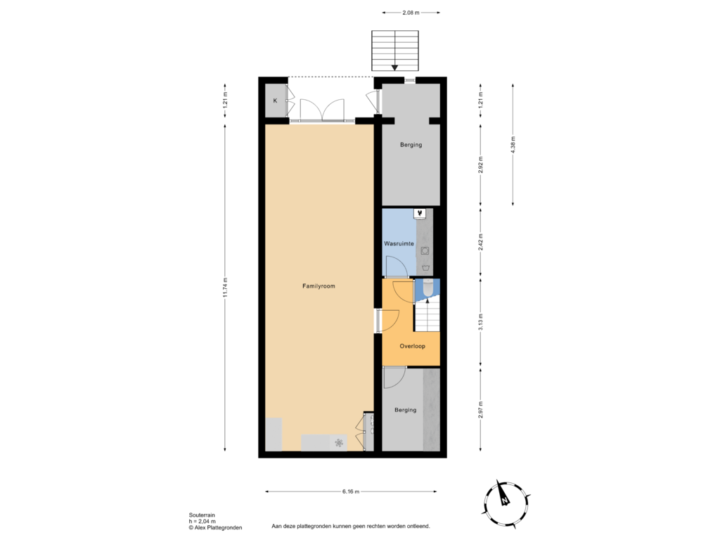 Bekijk plattegrond van Souterrain van Van Zuylen van Nijeveltstraat 114