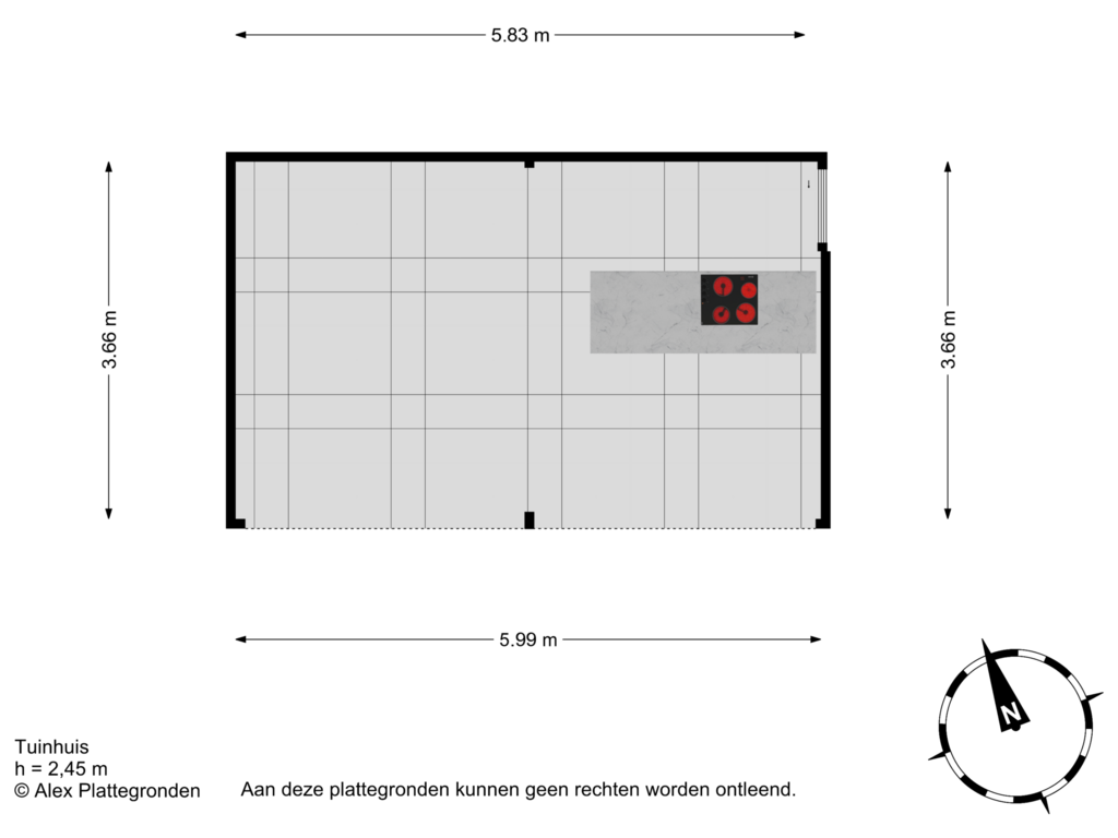 Bekijk plattegrond van Tuinhuis van Van Zuylen van Nijeveltstraat 114