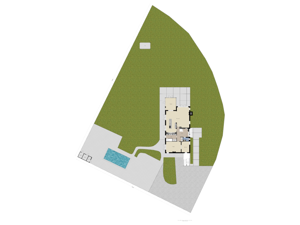 View floorplan of Begane grond-tuin of Van Lennepweg 13