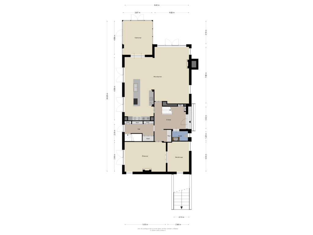 View floorplan of Begane grond of Van Lennepweg 13