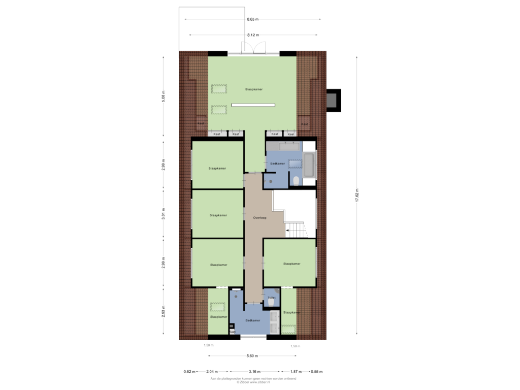 View floorplan of Eerste verdieping of Van Lennepweg 13