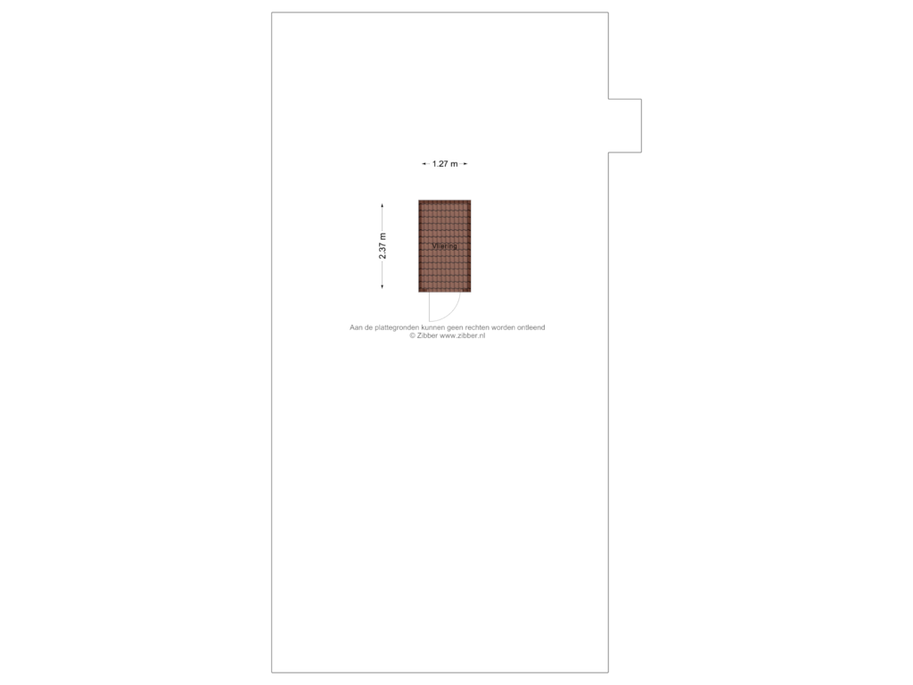 View floorplan of Vliering of Van Lennepweg 13