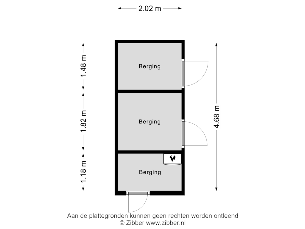 View floorplan of Berging of Van Lennepweg 13