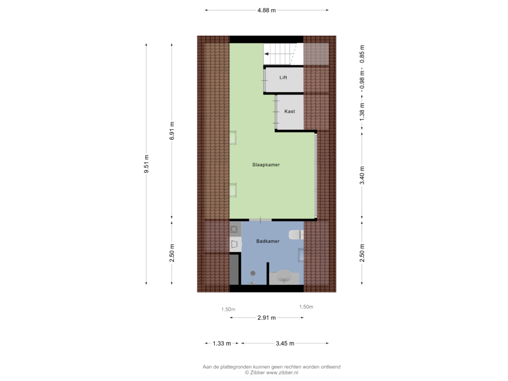 View floorplan of Gastenverblijf of Van Lennepweg 13