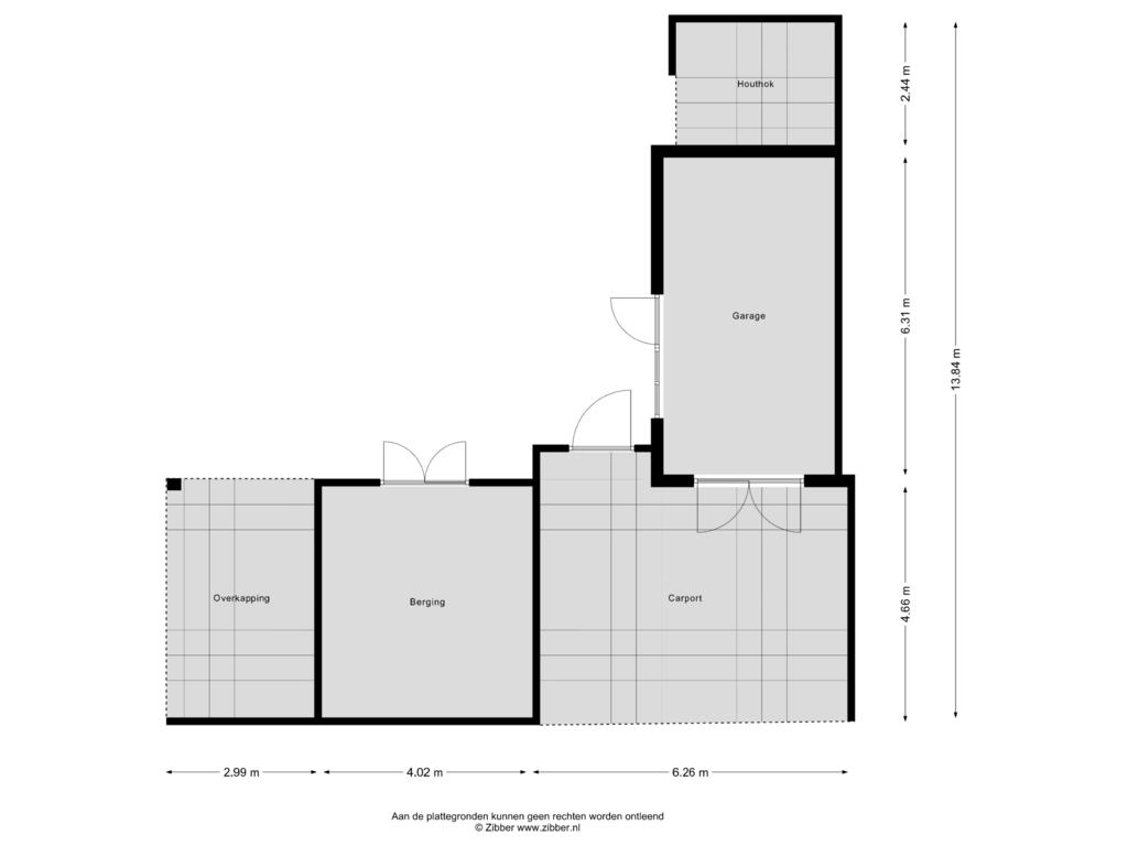 Bekijk plattegrond van Berging van Heereweg 189-A