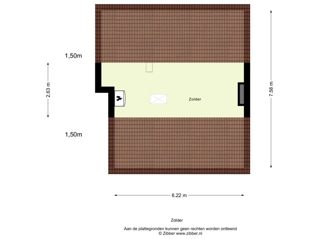 View floorplan of Zolder of Stalbergweg 211