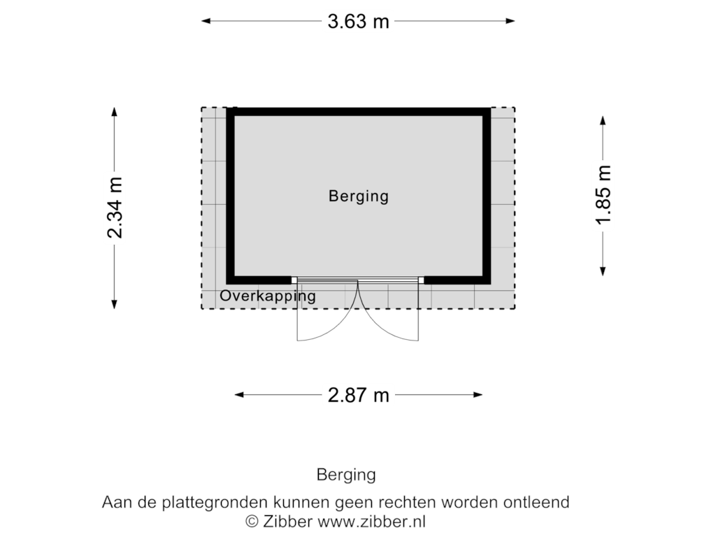 View floorplan of Berging of Stalbergweg 211