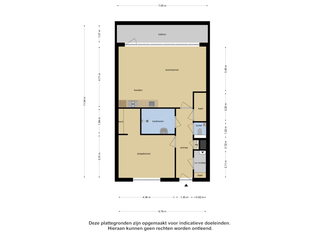 Bekijk plattegrond van Appartement van Zuiderzeestraatweg 128-F